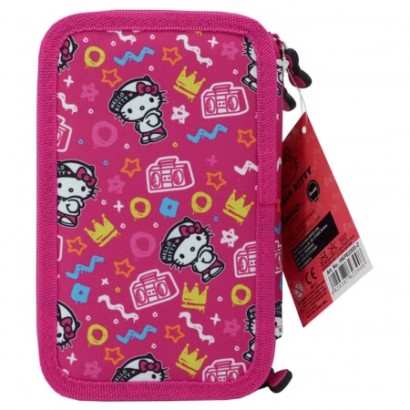 Penar neechipat 3 fermoare hello kitty roz pigna