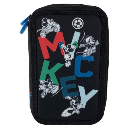 Penar neechipat 3 fermoare mickey negru sporturi pigna Penar neechipat 3 fermoare mickey negru sporturi pigna