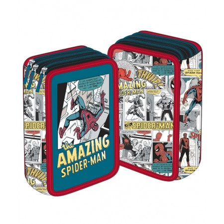 Penar neechipat 3 fermoare spiderman marvel verde vintage pigna