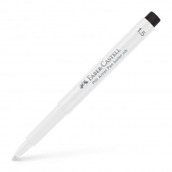 Pitt artist pen caligrafic 1.5 alb faber-castell