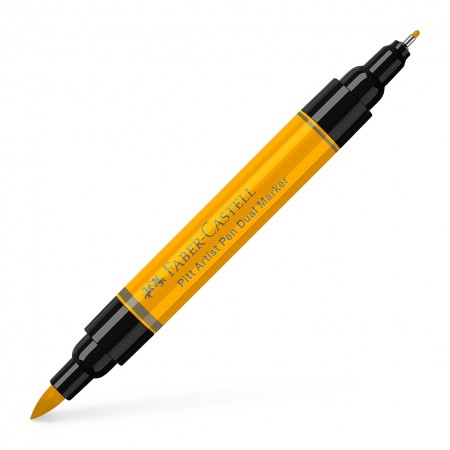 Pitt artist pen dual marker galben crom inchis 109 faber-castell Pitt artist pen dual marker galben crom inchis 109 faber-castell