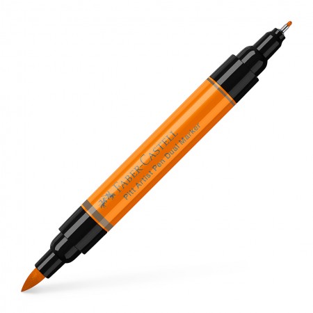 Pitt artist pen dual marker portocaliu glazurat 113 faber-castell