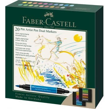 Pitt artist pen dual marker set 20 buc faber-castell
