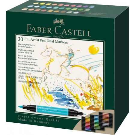 Pitt artist pen dual marker set 30 bucati faber-castell Pitt artist pen dual marker set 30 bucati faber-castell