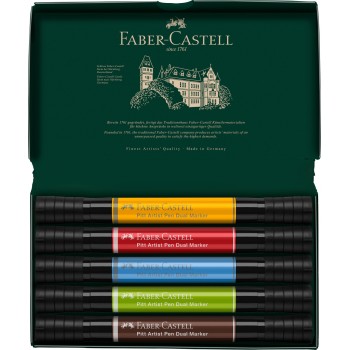 Pitt artist pen dual marker set 5 buc faber-castell