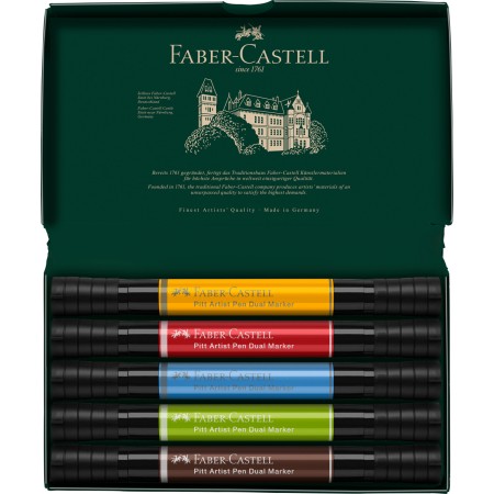 Pitt artist pen dual marker set 5 buc faber-castell Pitt artist pen dual marker set 5 buc faber-castell