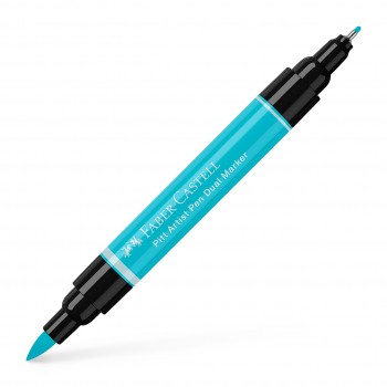Pitt artist pen dual marker turcoaz cobalt deschis 154 faber-castell