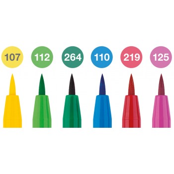 Pitt artist pen set 6 buc culori primavara 2022 faber-castell