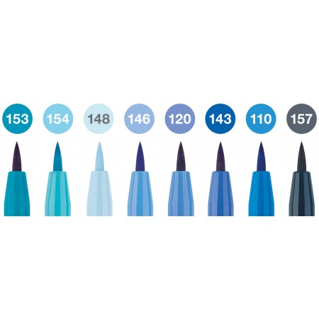 Pitt artist pen set 8 buc albastru 2022 faber-castell