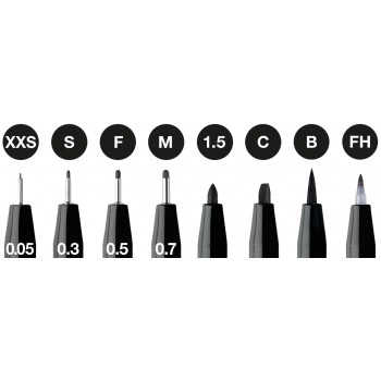 Pitt artist pen set 8 buc negru 2022 faber-castell Pitt artist pen set 8 buc negru 2022 faber-castell
