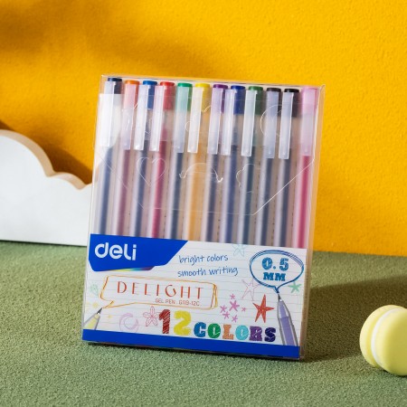 Pix cu gel 0.5mm set 12 culori deli