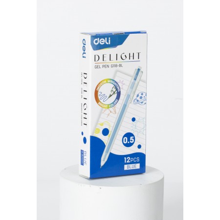 Pix cu gel cu mecanism 0.5mm albastru delight deli