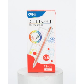 Pix cu gel cu mecanism 0.5mm rosu delight deli