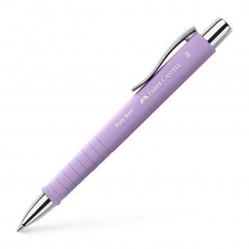 Pix cu mecanism si grip lila poly ball faber-castell