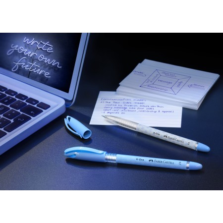Pix unica folosinta 0.5mm albastru k1 faber-castell Pix unica folosinta 0.5mm albastru k1 faber-castell