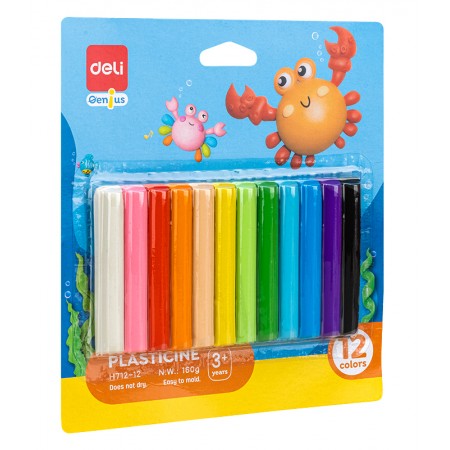 Plastilina 12 culori 160 gr deli