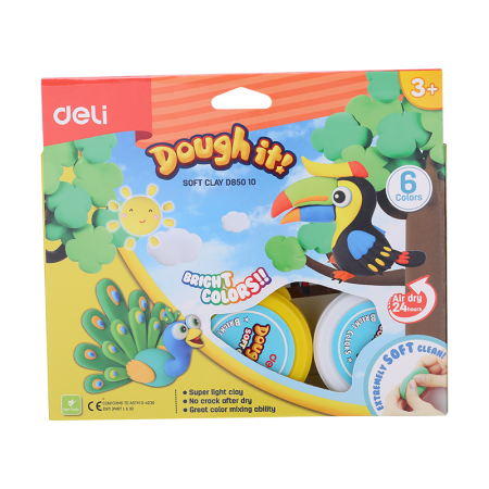 Plastilina soft light 6 borcane* 15g deli