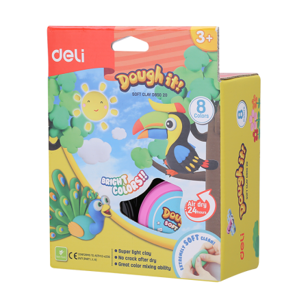 Plastilina soft light 8 borcane* 15g deli