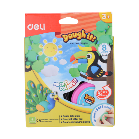 Plastilina soft light 8 borcane* 15g deli