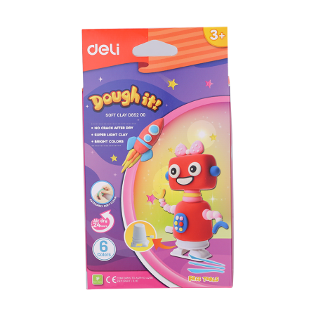 Plastilina soft light robot 6  culori deli