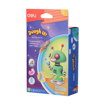 Plastilina soft light robot_2 6 culori deli Plastilina soft light robot_2 6 culori deli