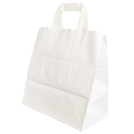 Punga hartie snack food 26 x 17 x 25 cm alb/alb papiroti