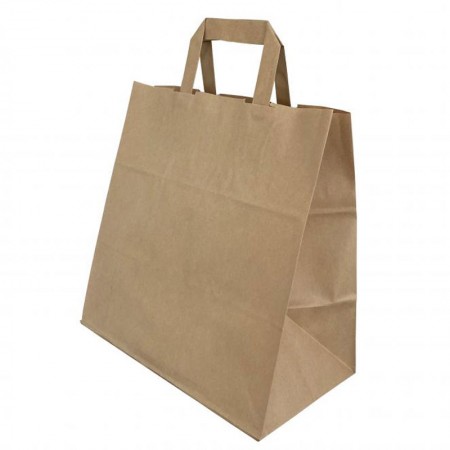 Punga hartie snack food 26 x17 x 25cm maro/maro papiroti