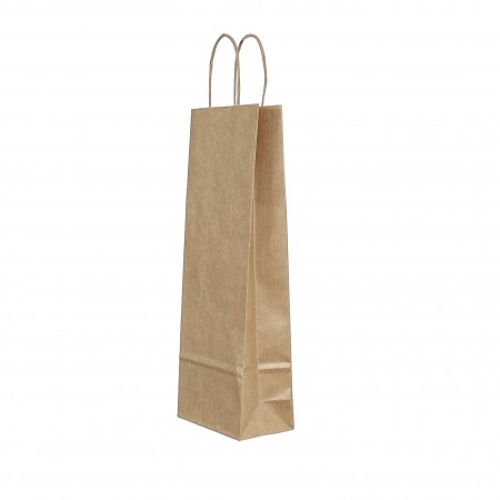 Punga hartie sticle maner rasucit 14 x 8 x 39 cm maro dungi/maro papiroti Punga hartie sticle maner rasucit 14 x 8 x 39 cm maro dungi/maro papiroti