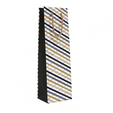Pungi cadou sticla black & gold b 120 x 90 x 390 mm rotolux