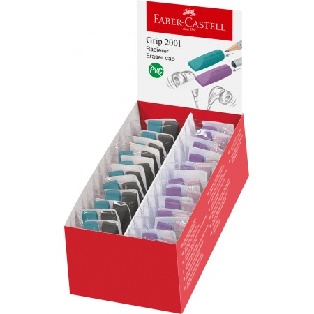 Radiera capac grip 2001 culori roll on 2024 2/set faber-castell
