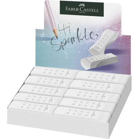 Radiera rollon sparkle alba faber-castell