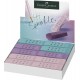 Radiera rollon sparkle rose-turcoaz-violet faber-castell