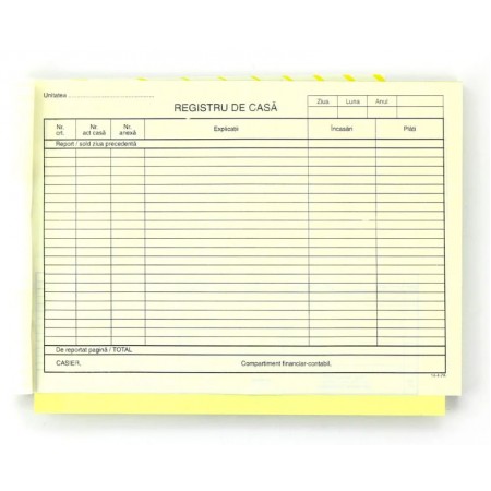 Registru casa model nou autocopiativ