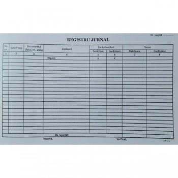 Registru jurnal orizontal gold Registru jurnal orizontal gold
