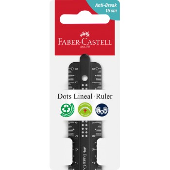 Rigla 15cm dots faber-castell