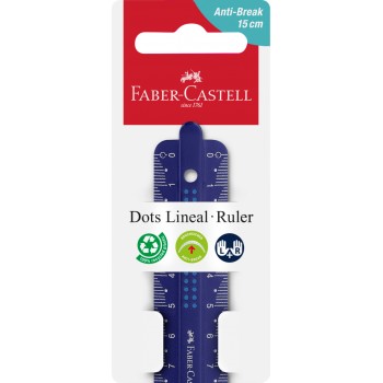 Rigla 15cm dots faber-castell