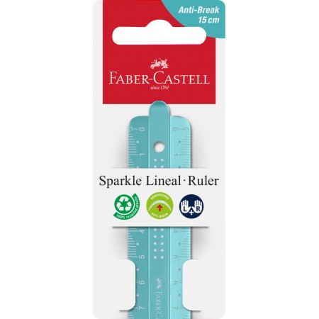 Rigla 15cm sparkle faber-castell