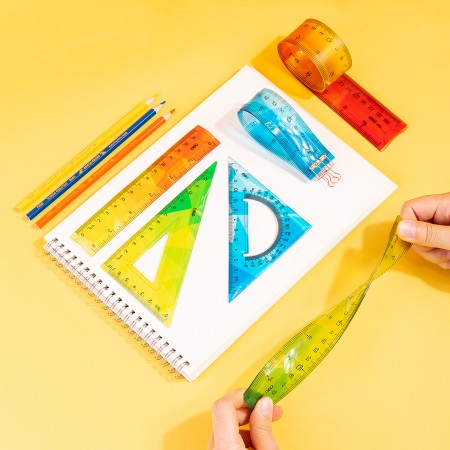 Rigla 20cm multicolora flexibila deli