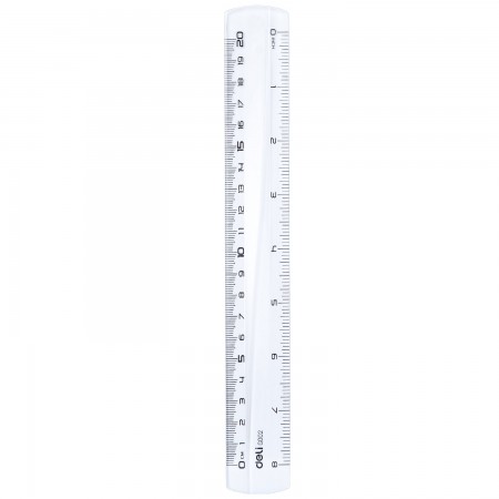 Rigla 20cm transparenta deli