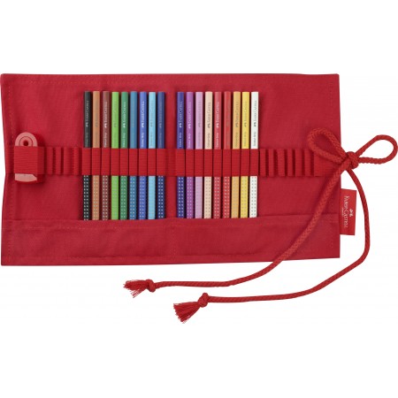 Rollup 18 creioane colorate grip+ ascutitoare sleeve faber-castell Rollup 18 creioane colorate grip+ ascutitoare sleeve faber-castell