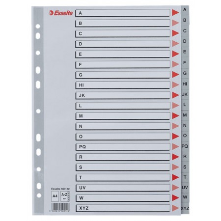 Separatoare index plastic a-z esselte