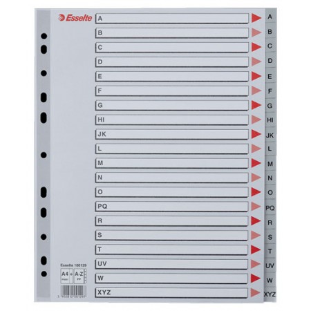 Separatoare index plastic a-z maxi esselte