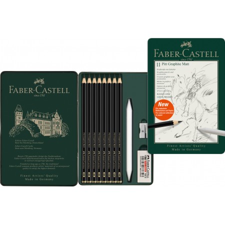 Set 11 buc creion grafit mat pitt faber-castell