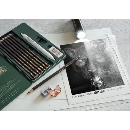 Set 11 buc creion grafit mat pitt faber-castell