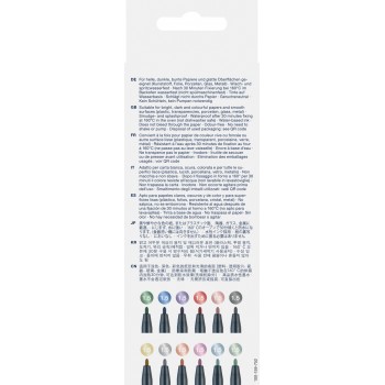 Set 12 buc marker metallics faber-castell