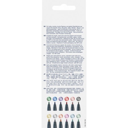 Set 12 buc marker metallics faber-castell