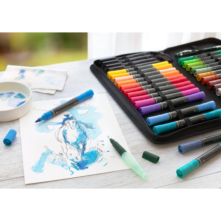 Set 30 markere solubile albrecht durer + 4 bucati pitt artist pens + perfect pencil + pensula