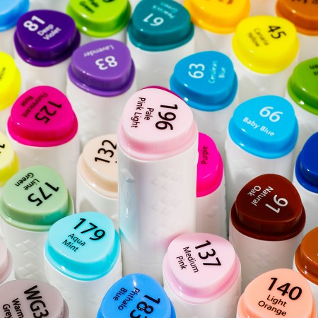 Set 36 markere sketching varf dublu rotund 1mm/tesit 7mm cut plastic color emotion deli Set 36 markere sketching varf dublu rotund 1mm/tesit 7mm cut plastic color emotion deli