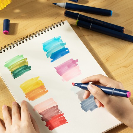 Set 40 markere sketching varf dublu rotund/tesit husa textila deli