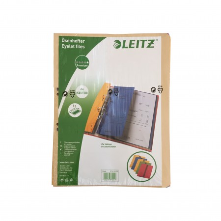 Set 5 buc dosar carton capse 1/2 div culori leitz